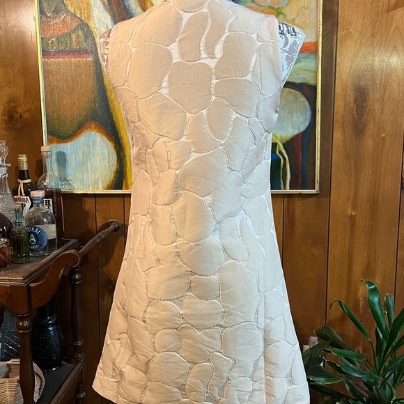 🛍️LUCY PARIS Light tan textured‎ print mini dress, size S. - Picture 15 of 15